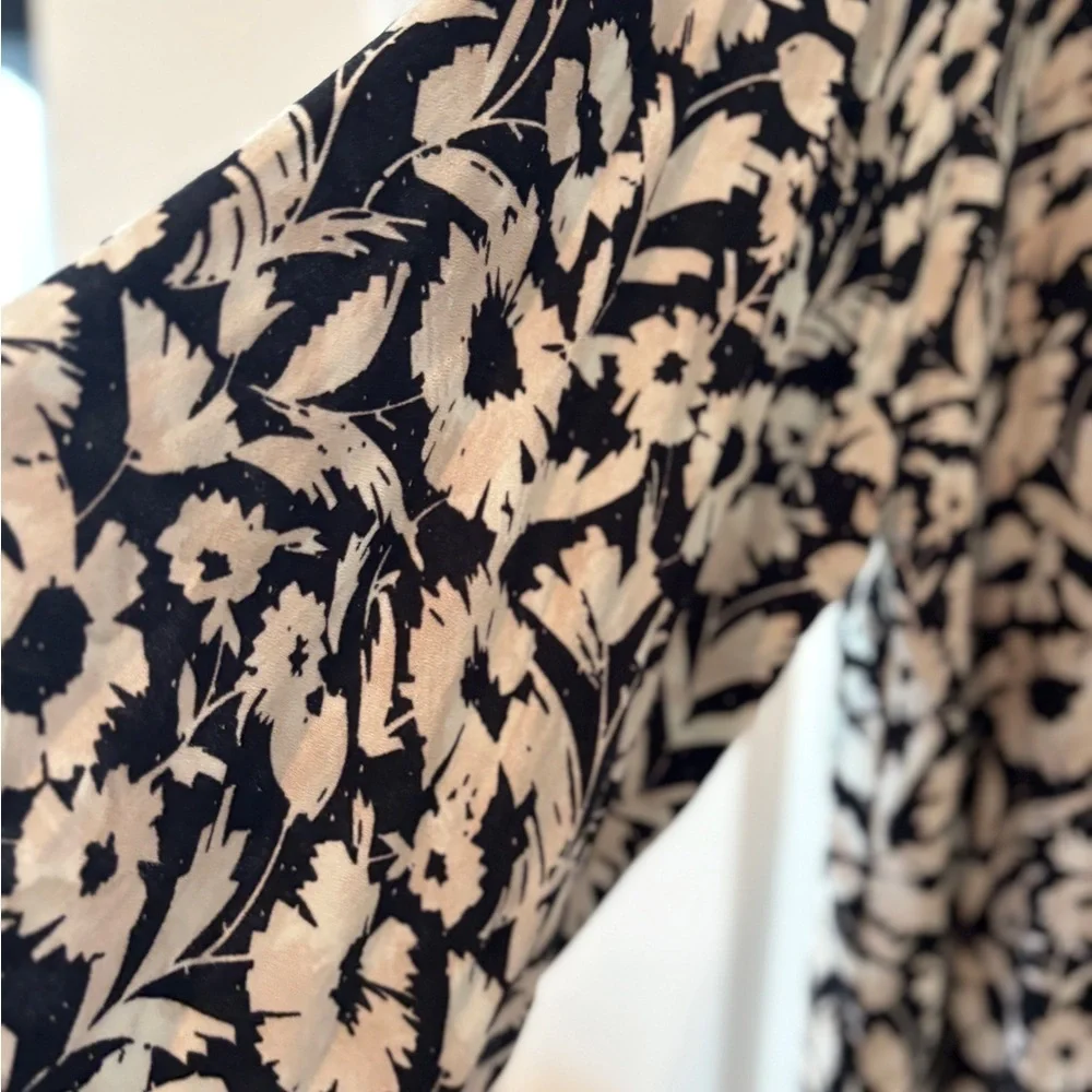 Saltwater LUXE BANKS KIMONO 100% Soft Summer 3/4 Sleeve in Black & White S